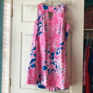 Blue and Pink Shift Dress